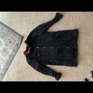 Long Black Jean Jacket